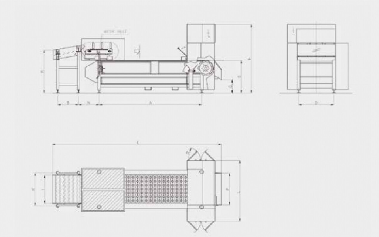 Progetto macchinario Denocciolatrice di pesche modello 350 APA-VISION